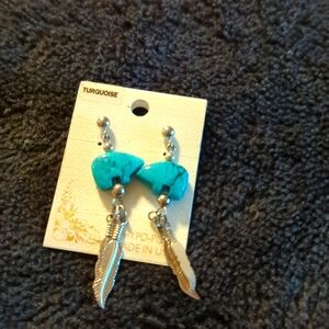 Turquoise Pierced Earrings.  New. Sale SALE